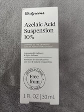Walgreens Azelaic Acid Suspension 10 1OZ 30 mL Skin Radiance Exp 6/19/2028 rare