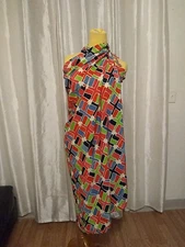 Vintage BUSTER N BOGI Multicolor Wrap Beach Cover Up / Shawl/Wrap