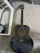 Brunswick BT200BW BT200 Blue Dreadnought Acoustic Guitar 6-String RH Full Size