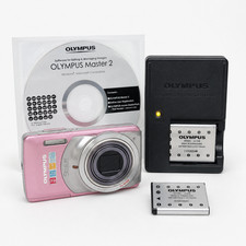 Olympus Stylus 7010 Pink Digital Camera 12MP 7x Zoom Tested Charger Batteries