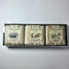 Marius Fabre French Marseille Bar Soap Lavender Bitter Almond Verbena 3-Pack