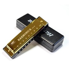Harmonica Key of C 10 Hole Diatonic Harmonica C with Case for Beginner Stud