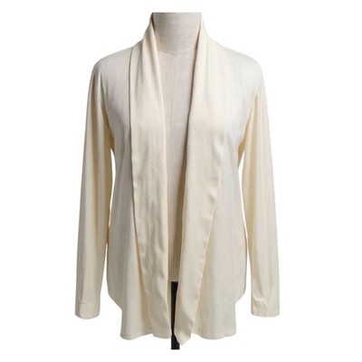Lane Bryant Women's Ivory Open Front Cardigan Sweater Size L Lightweight 