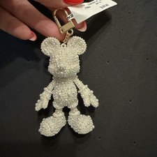 Disney x Baublebar Mickey Mouse Keychain Bag Charm Faux Pearls