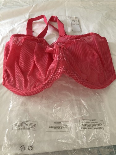 Sujetador con aros de encaje rosa Elomi "Charley" - para mujer 40N, nuevo con etiquetas