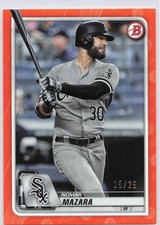 Nomar Mazara 2020 Bowman #70 Orange #/25