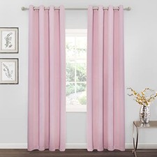 Blackout Curtains for Bedroom, Grommet Room 52"W x 84"L Pack of 1 Pink