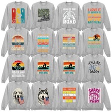 Funny Dad Legend Life Graphic Sweatshirt Sport Grey Fathers Day Gift Cycling