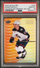 2023 UD ALLURE COLOR FLOW ORANGE-YELLOW #CF5 ADAM FANTILLI PSA 10