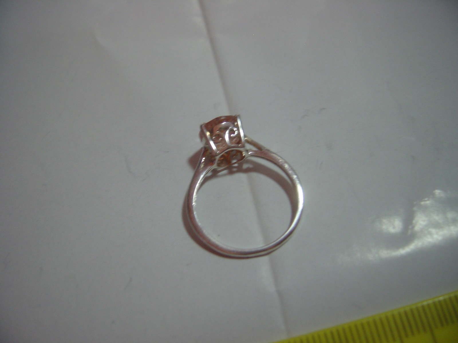 beautiful Solid Silver Ring-natural large orange … - image 2