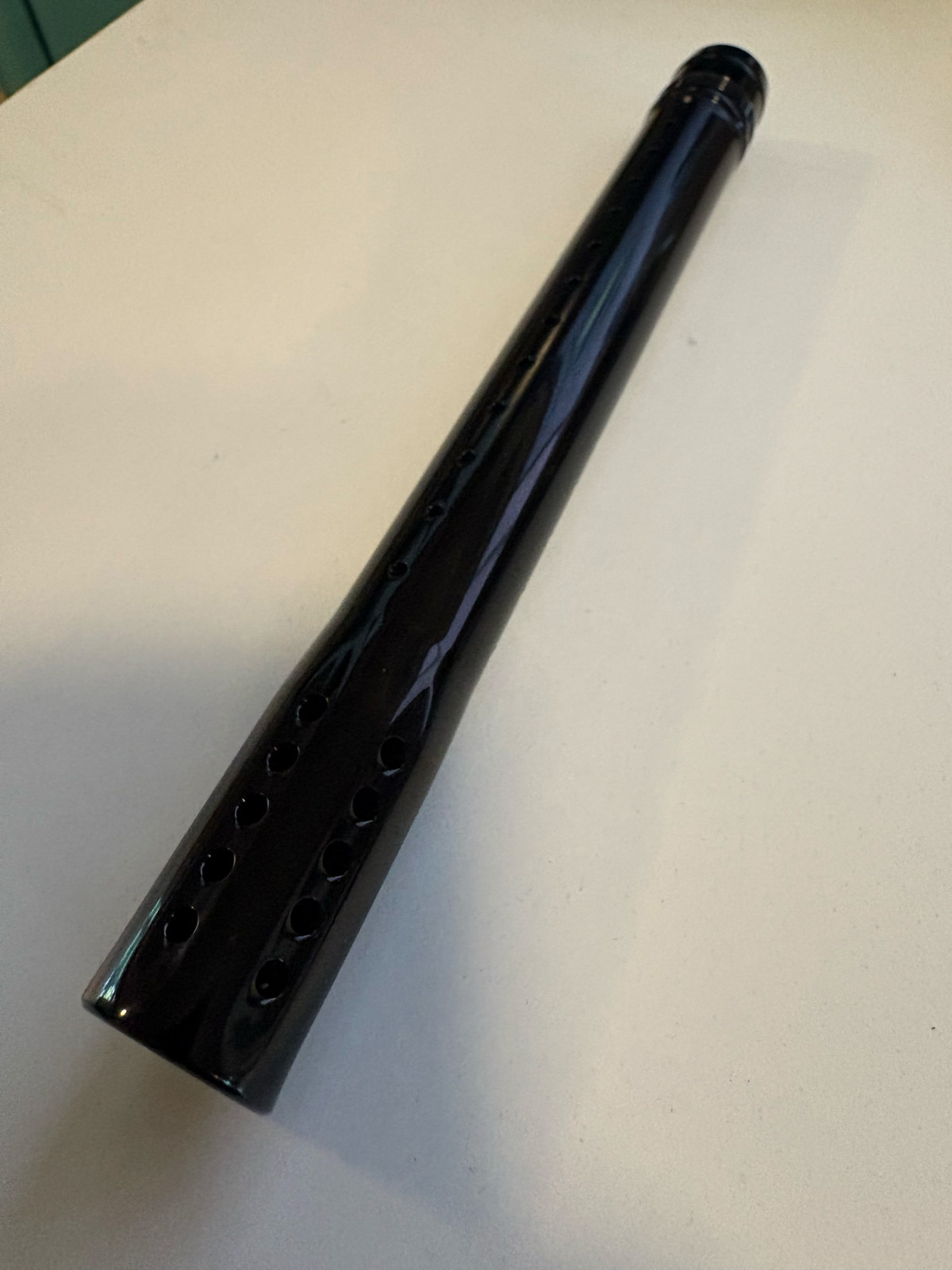 DYE ULTRALITE 14" FRONT BARREL TIP GLOSS BLACK PAINTBALL DSR