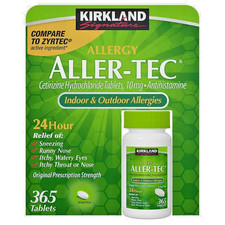 Cetirizine Hcl 10mg 24-Hour Antihistamine, 365 Tablets Compare to Zyrtec