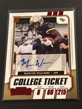 2021 Panini Contenders Draft Picks Marlon Williams Autograph NM