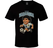 Diego Maradona Vintage Retro Caricature T Shirt