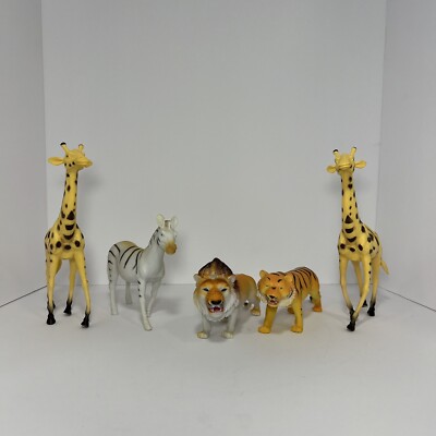 Boley Plastic Safari Animals ~ Tiger Lion Zebra and Giraffes | eBay