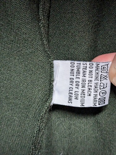 Cielo Womans Size L Cardigan Sweater Long Duster Green Pockets Academia - Picture 4 of 9
