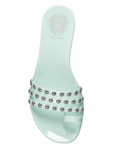 Vince Camuto Women's Edolyn Turquoise Studded Toe Loop Slide Sandal - Picture 4 of 6