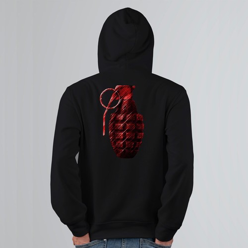 EAKS® Hoodie "Red Hand Grenade" Hoody Kapuzenpullover Handgranate Militär Armee - Bild 7 von 31