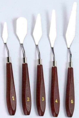 Malmesser 5er Set Malspachtel Modellieren Malen Künstler Spachtel Öl Acryl Farbe