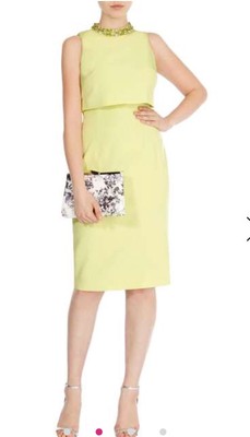 coast blush lace waist shift dress