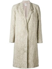 Forte Forte Single Breasted Jacquard Coat Uk 8