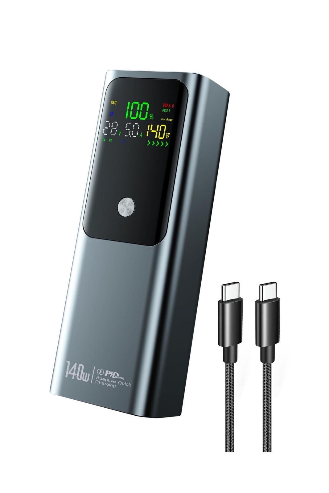Power Bank, 27,000mAh 3-Port Laptop Portable Charger with 140W Output, Smart ...