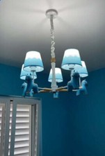 Lampadario sospeso led E27 5 luci cavallo lampada cameretta bambino luce bimbo
