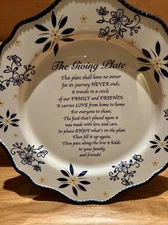 TEMPTATIONS "THE GIVING PLATE" Dish Keepsake Friends Family Tradition  12” Red