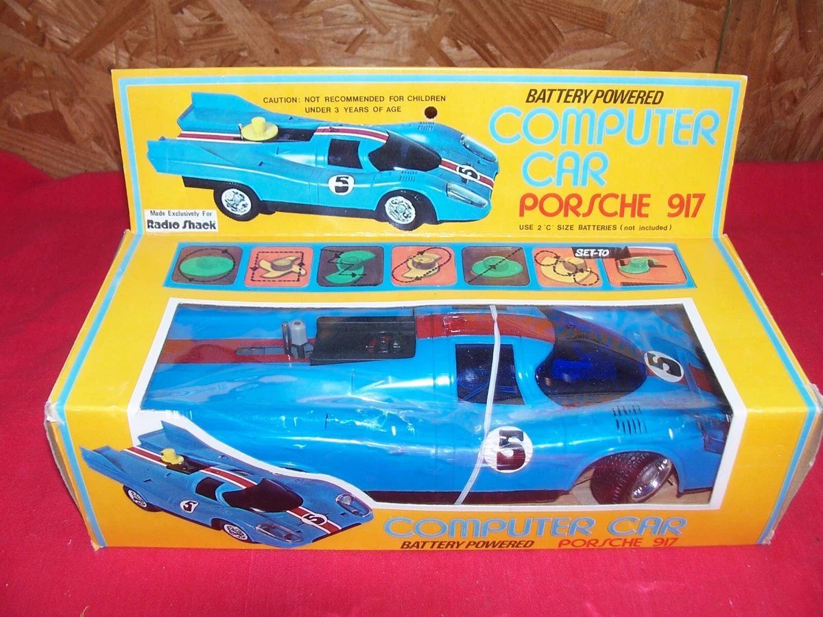 Vintage Tandy Radio Shack Battery Powered Computer Car Porsche 917
