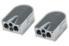 Positive and Negative Car Auto Battery Terminal w Covers Two 4 8 Gauge AWG Out