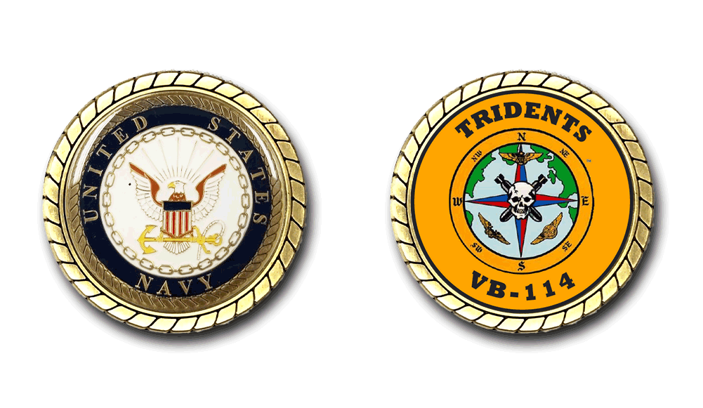 VB-114 Tridents US Navy Challenge Coin Officially Licensed US Navy