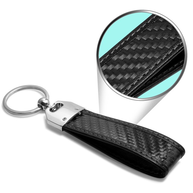 Dodge ScatPack Challenger Real Carbon Fiber Key Chain with Black