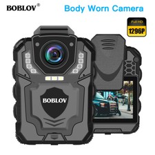 BOBLOV 128GB 1296P Body Camera w/Audio Night Vision Police Camcorder Law Patrol