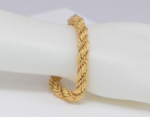 18K Yellow Gold Tiffany & Co. Italy Double Rope Bracelet, Circa 1970