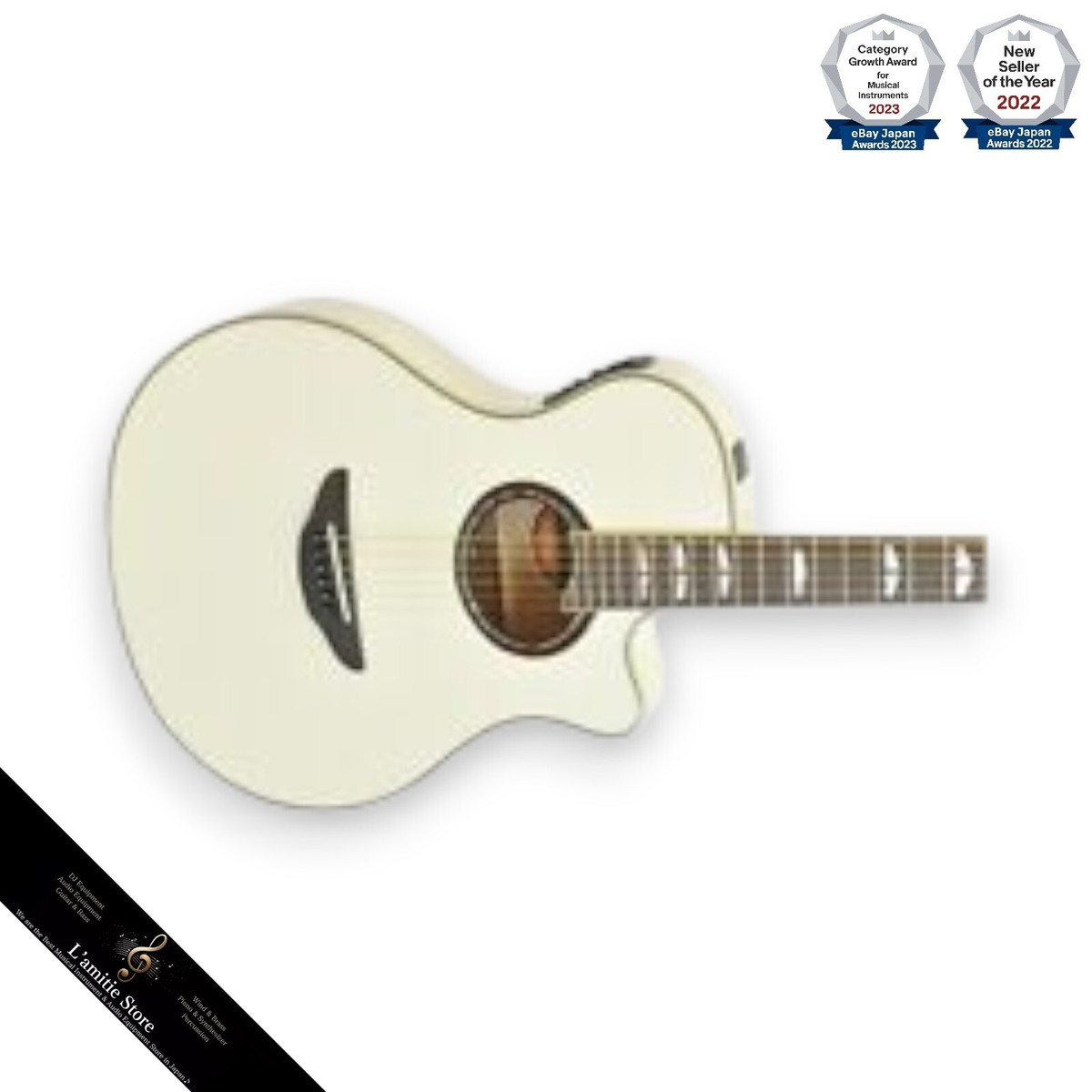 Yamaha APX1000 PW Electric Acoustic Guitar Crimson Pearl White APX