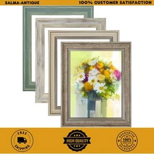 LUCKYLIFE 8x10 Picture Frame Set of 4, Rustic Farmhouse Picture Frames for Table