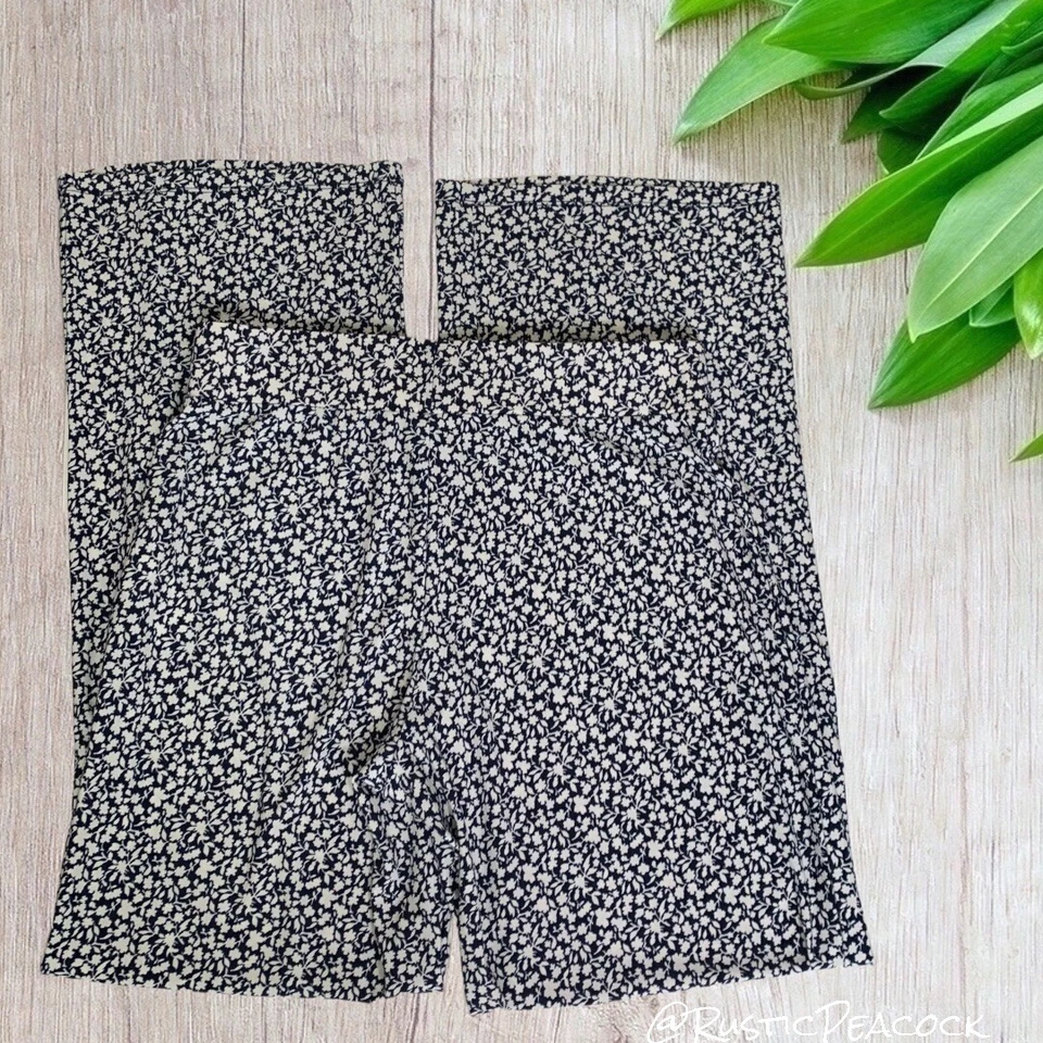 Pantalones Ralph Lauren Chaps Para Mujer XS Azul Marino Blanco Ditsy Floral Pull On Foto 2 de 4