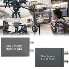SDI to HDMI + SDI Mini HD Video Micro Converter 1 to 2 Audio Format Detection