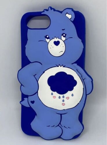Étui téléphone Care Bear iPhone 8/7/6s/6 3D silicone neuf bleu ours grincheux - Photo 1 sur 5