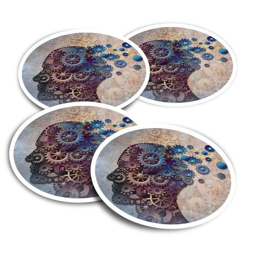 4x Vinyl Stickers Brain Learning Memory Psychology #50371 | eBay UK