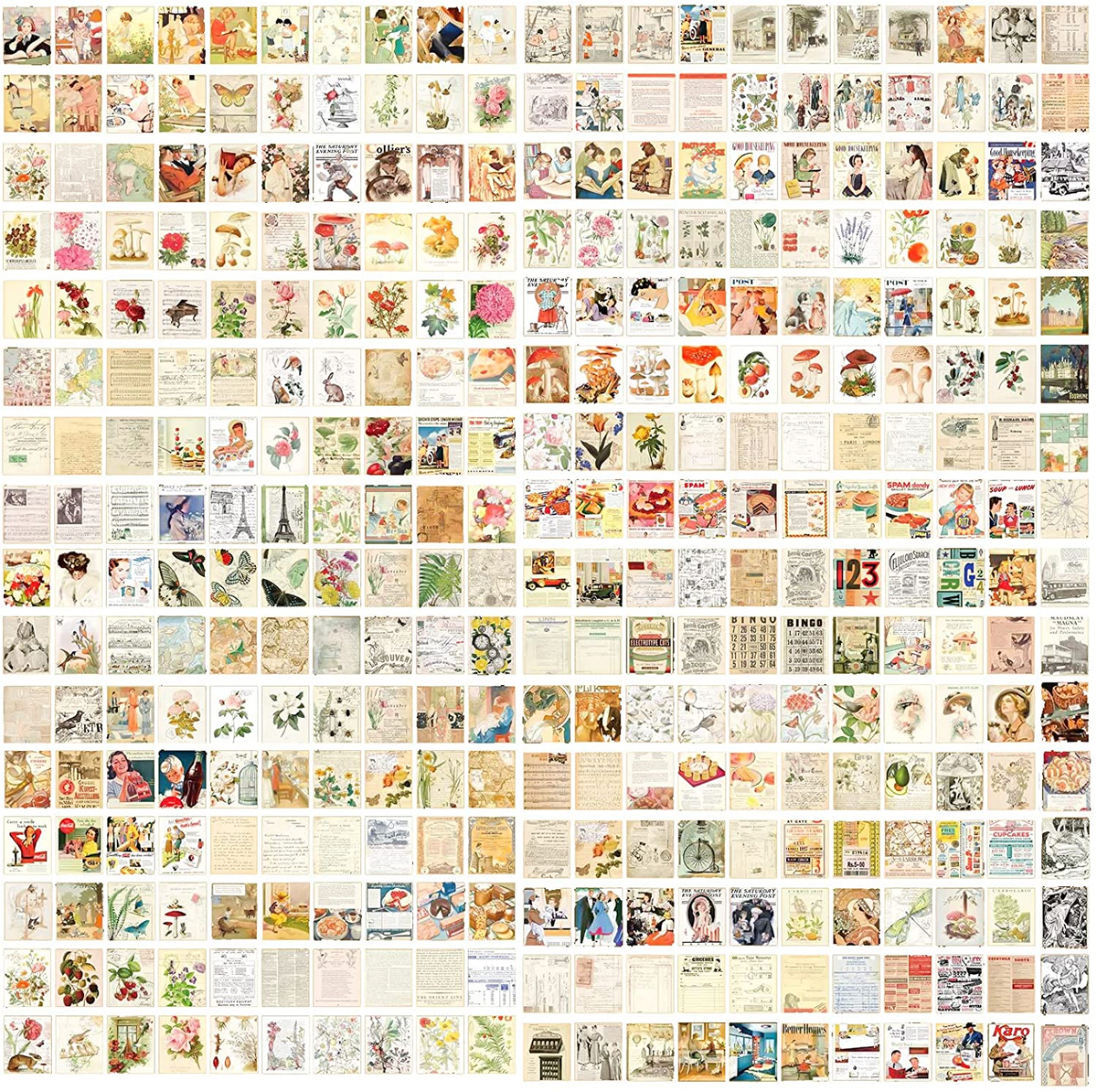 400Pcs Junk Journal Vintage DIY Material Paper Journaling 400Pcs Junk Journal Vintage DIY Material Paper Journaling