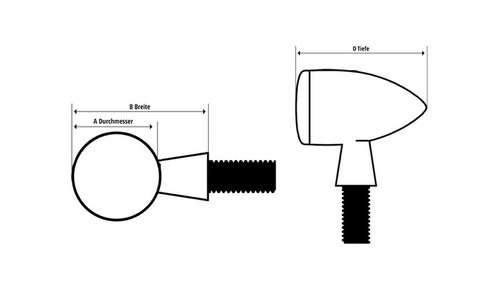 Blinker flach Verkleidungsblinker universell Quad Motorrad ATV Roller Kompletset - Bild 5 von 5