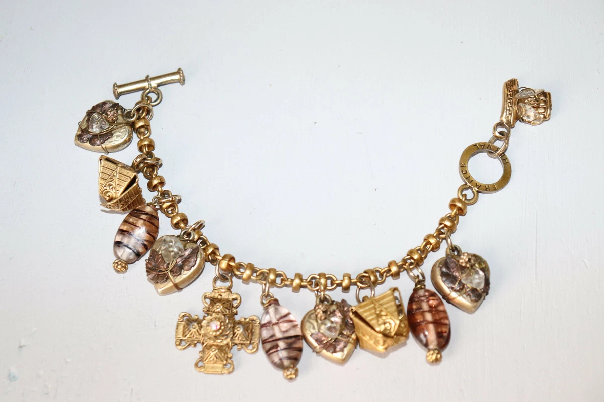 Lot de bijoux fantaisie Vintage Franck Herval, Viane Mae doré pierre