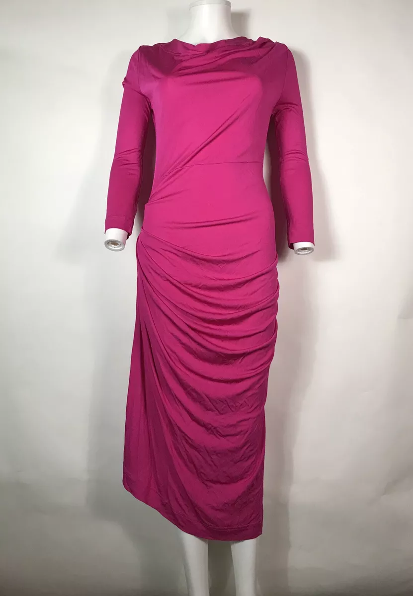 Rare Vtg Vivienne Westwood Anglomania Pink Asymmetrical Dress M | eBay