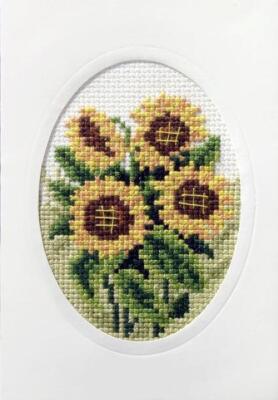 Orchidea Complete cross stitch kit - greetings card Sunflowers 6099