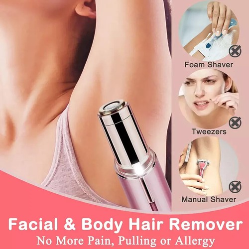 Facial Hair Removal for Women, Mini Hair Remover, Electric Razor Shaver Portable - Picture 3 of 4