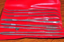 SMALL 10 PC DOUBLE BENT  FILE  TOOL RIFLER SET FOR METAL WORKER