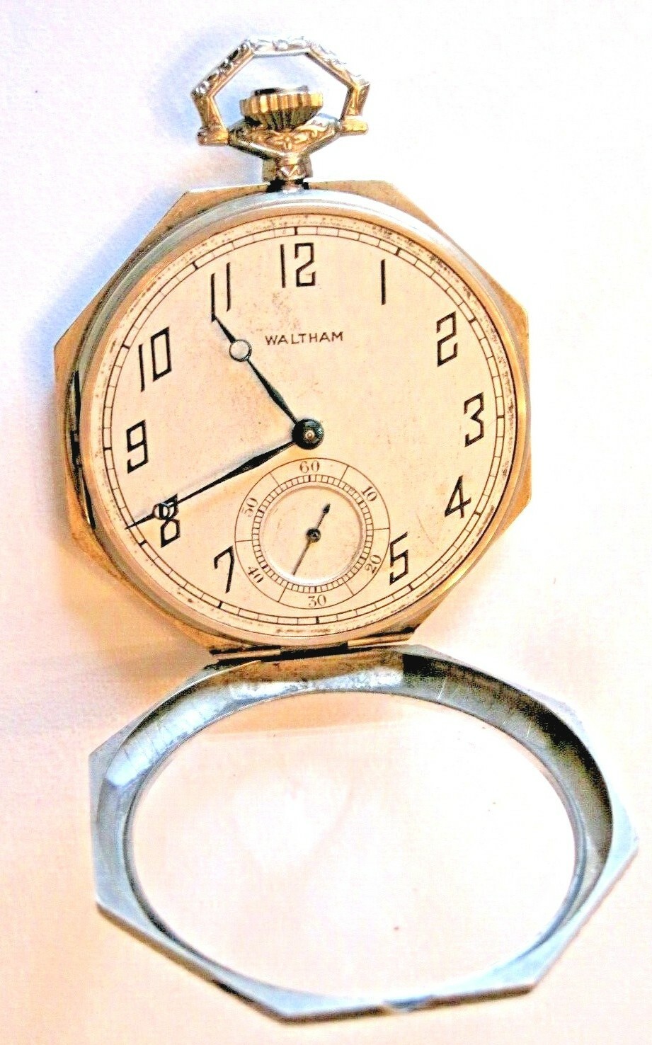 Waltham Roy 14K White Gold Vintage Hand Engraved Pocket Watch eBay