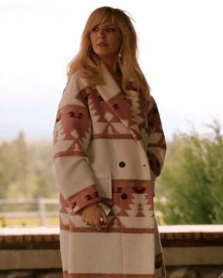 Women's Yellowstone Beth Dutton Kelly Reilly Season 5 Real Wool Long Coat