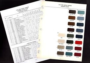 1970 Ford Truck Color Chart